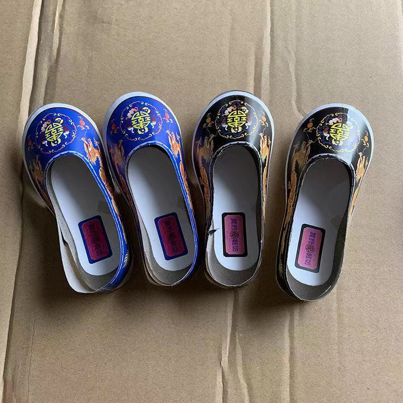 7100双男女式小号纸鞋烧纸冥府寒衣节上坟棉鞋子成品包邮