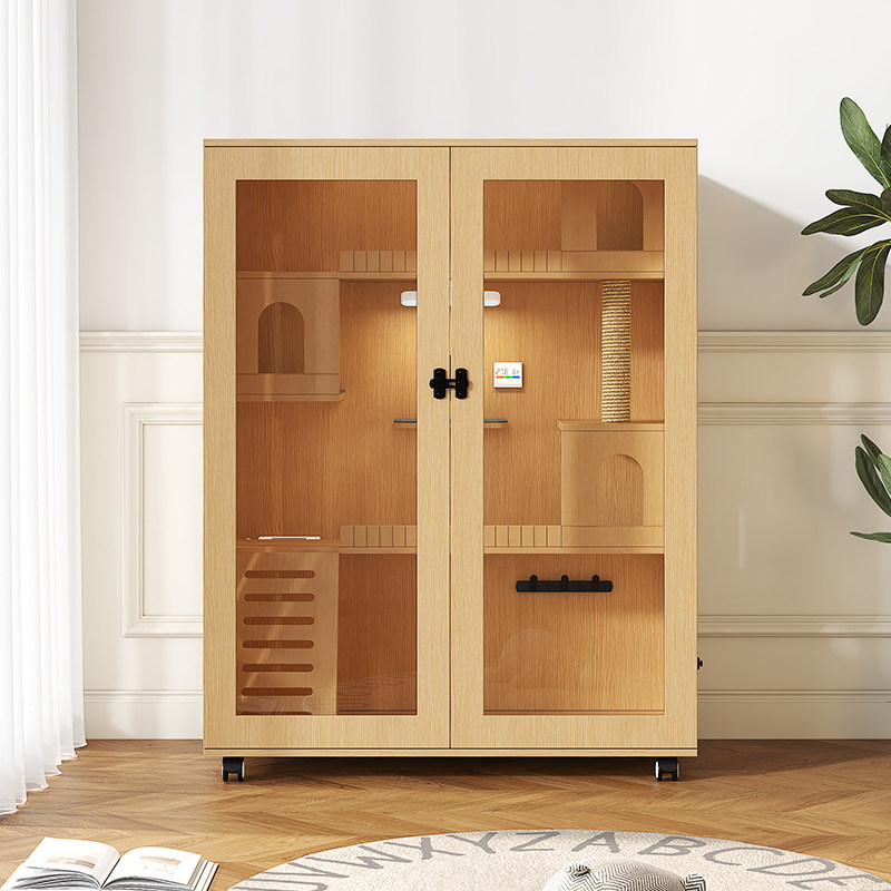 实木猫别墅猫笼子家用全景猫柜猫屋猫舍室内猫窝豪华猫房子封闭式,宠物/宠物食品及用品,猫笼子/猫别墅,淘宝优惠券,粉丝福利购,淘宝优惠卷