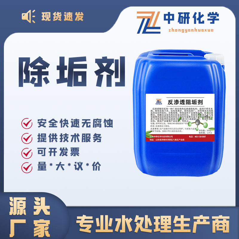 除垢剂反渗透清洗剂碱性食品级RO膜冷却塔锅炉管道酸性清洗除垢剂