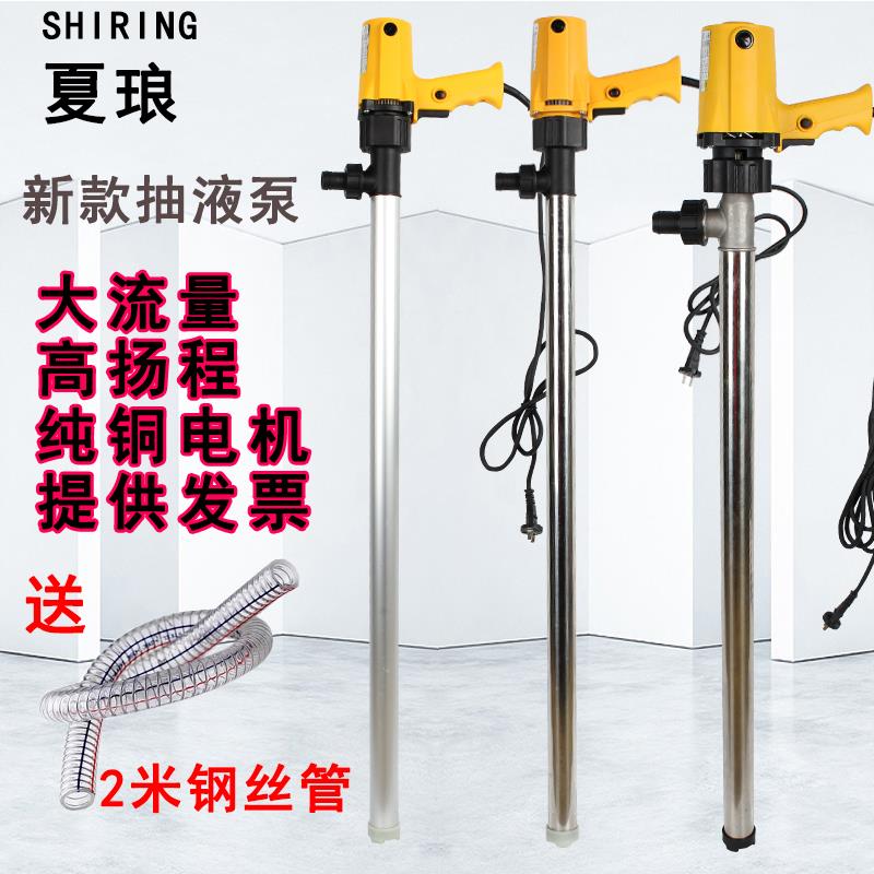 SR新款夏朗电动抽油泵夏琅油抽插桶泵24V12V220V防腐蚀抽液泵包邮