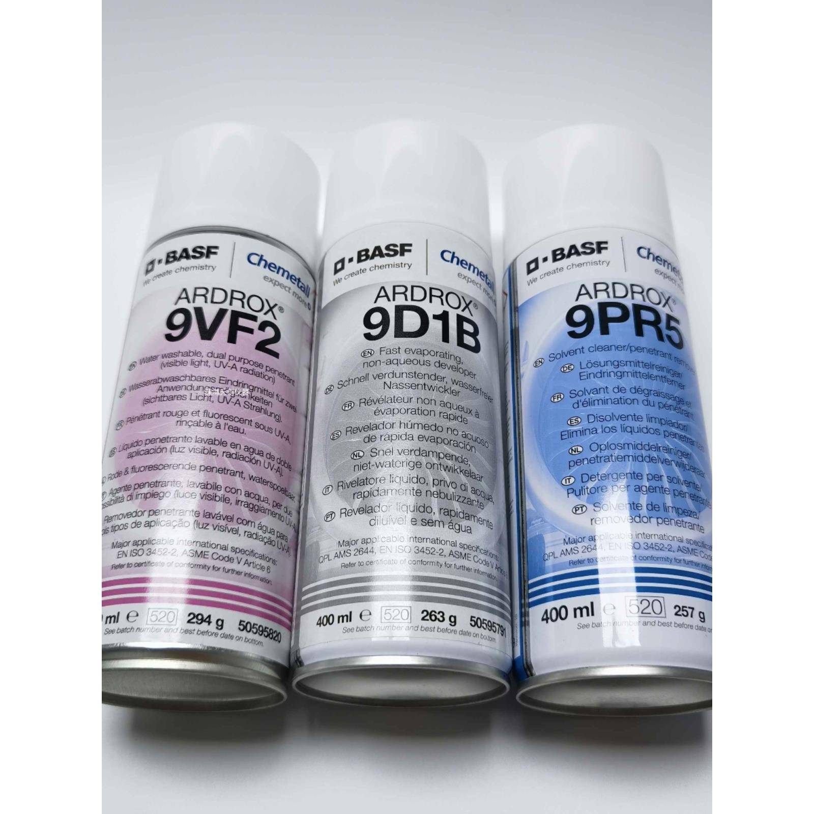 9VF2渗透剂 9D1B显像剂 9PR5清洗剂 进口ARDROX着色渗透探伤试剂