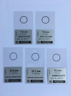 德国菲希尔膜厚片FMP10膜厚仪校准片Fischer标准片24μm125μm