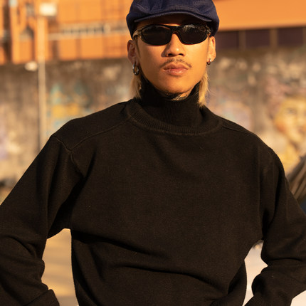 PUBLICRADIOTOKOY2000重磅复古高弹外套包芯纱羊绒可机洗长袖毛衣