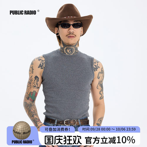 美式复古经典摇滚背心