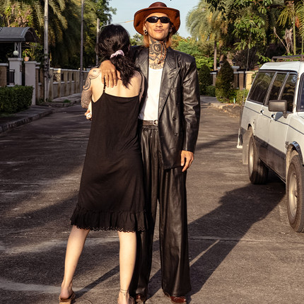 PUBLICRADIO 西部姜多纪念款长款皮衣西装昭和公共电波独立设计