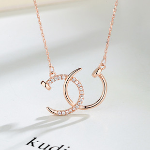 Name.s双C钉子925银项链女款 女生生日礼物 小众轻奢锁骨链2025新款