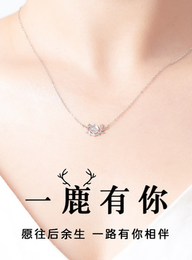 Name.s925银月光石项链送女友