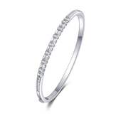 Name.s满钻手镯开口女款 素圈小众轻奢高级感镯子手饰2025新款