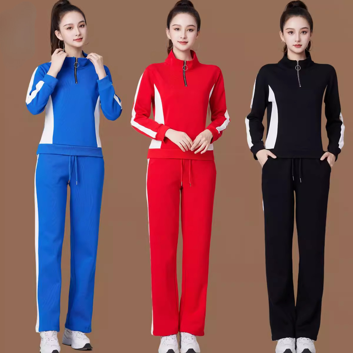 广场舞服装秋冬立领运动健身操团体杨丽萍鬼步舞服装时尚大码女棉