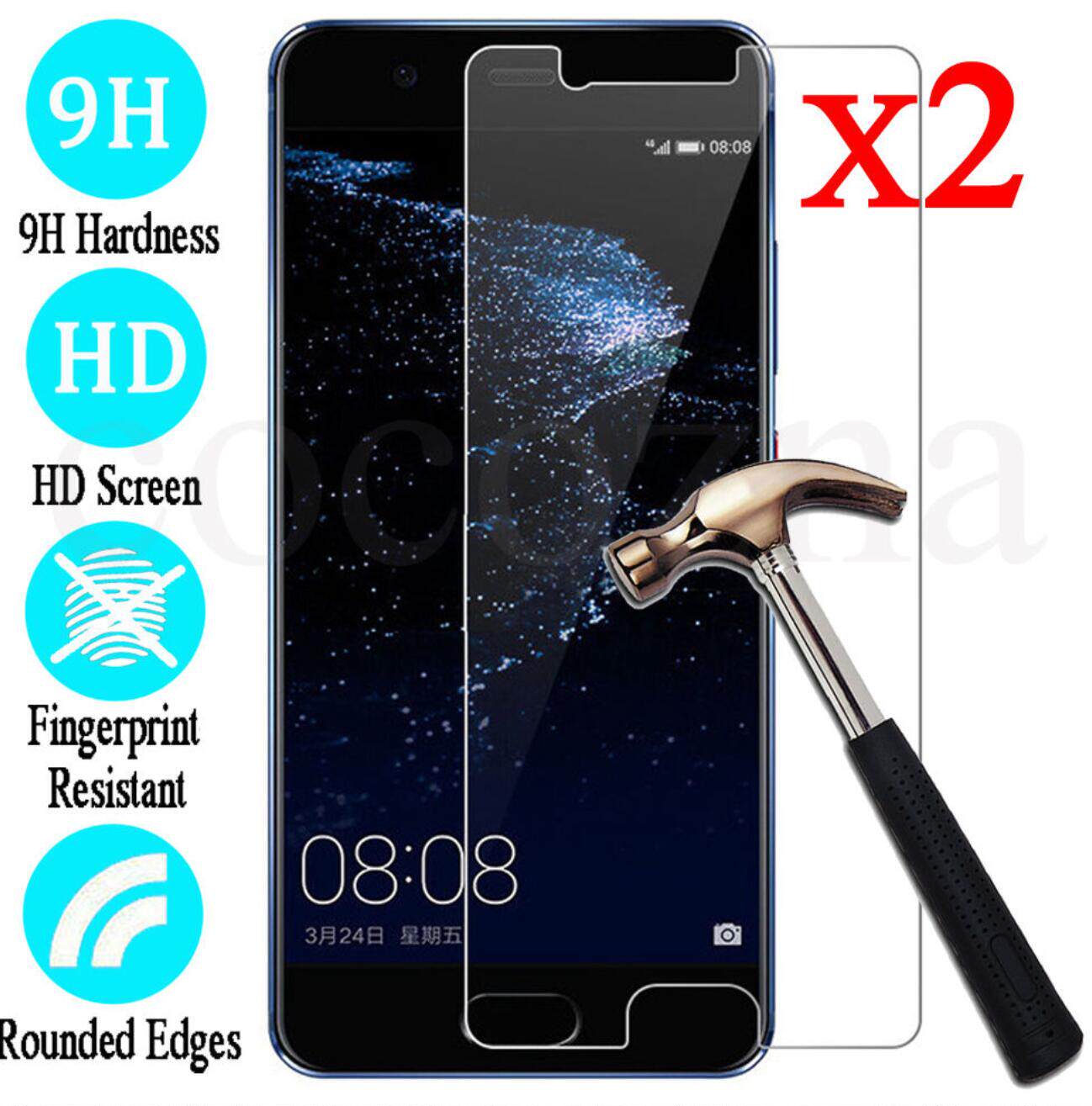 2Pcs Tempered Glass Screen Huawei P8 P9 P10 Lite P20 Pro适用