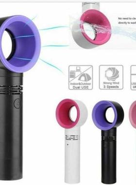 Portable Bladeless Hand-Held Mini USB No Leaf Handy Fan