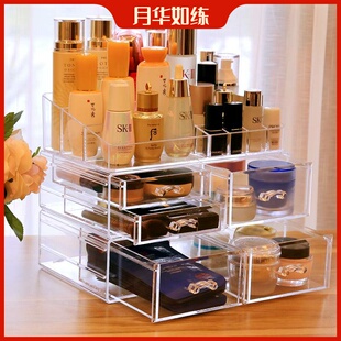 Acrylic cosmetic boxes self transparent skincare lipstick