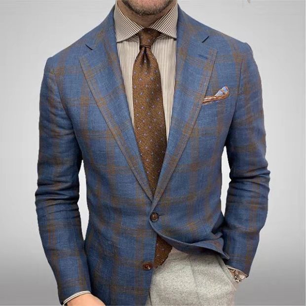 CheckLapelongSvsuit