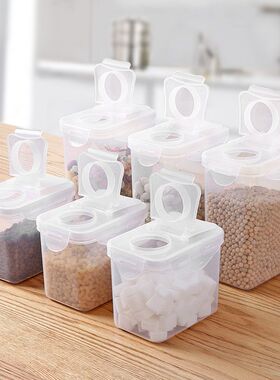 Transparent sealed grains plastic container storage kitcen