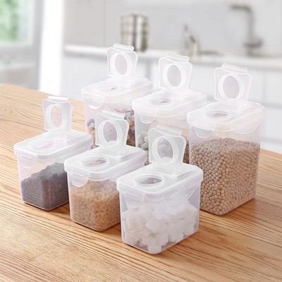 Transparent sealed grains plastic container storage kitcen