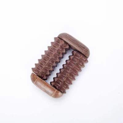 鸡翅木手部按摩器手掌穴位经络按摩滚轮解压木质手把件