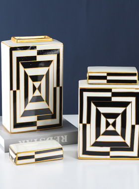 陶瓷摆饰北欧陶瓷装饰罐家居摆件软装装饰品陶瓷花瓶工艺品简