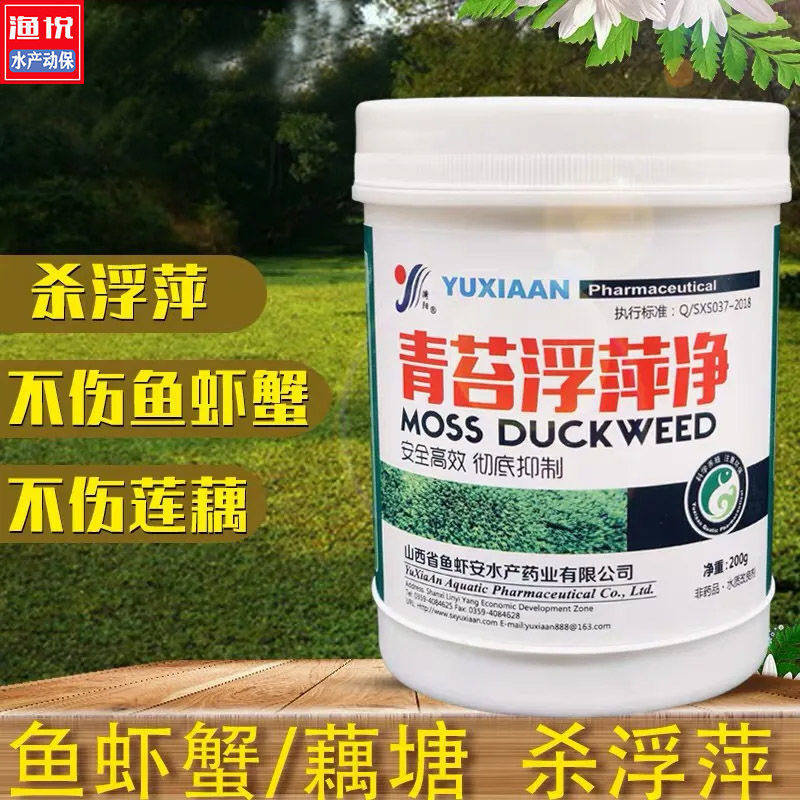 青苔浮萍净水产养殖青苔浮萍净稻田鱼塘莲藕塘用杀除浮萍药浮萍净