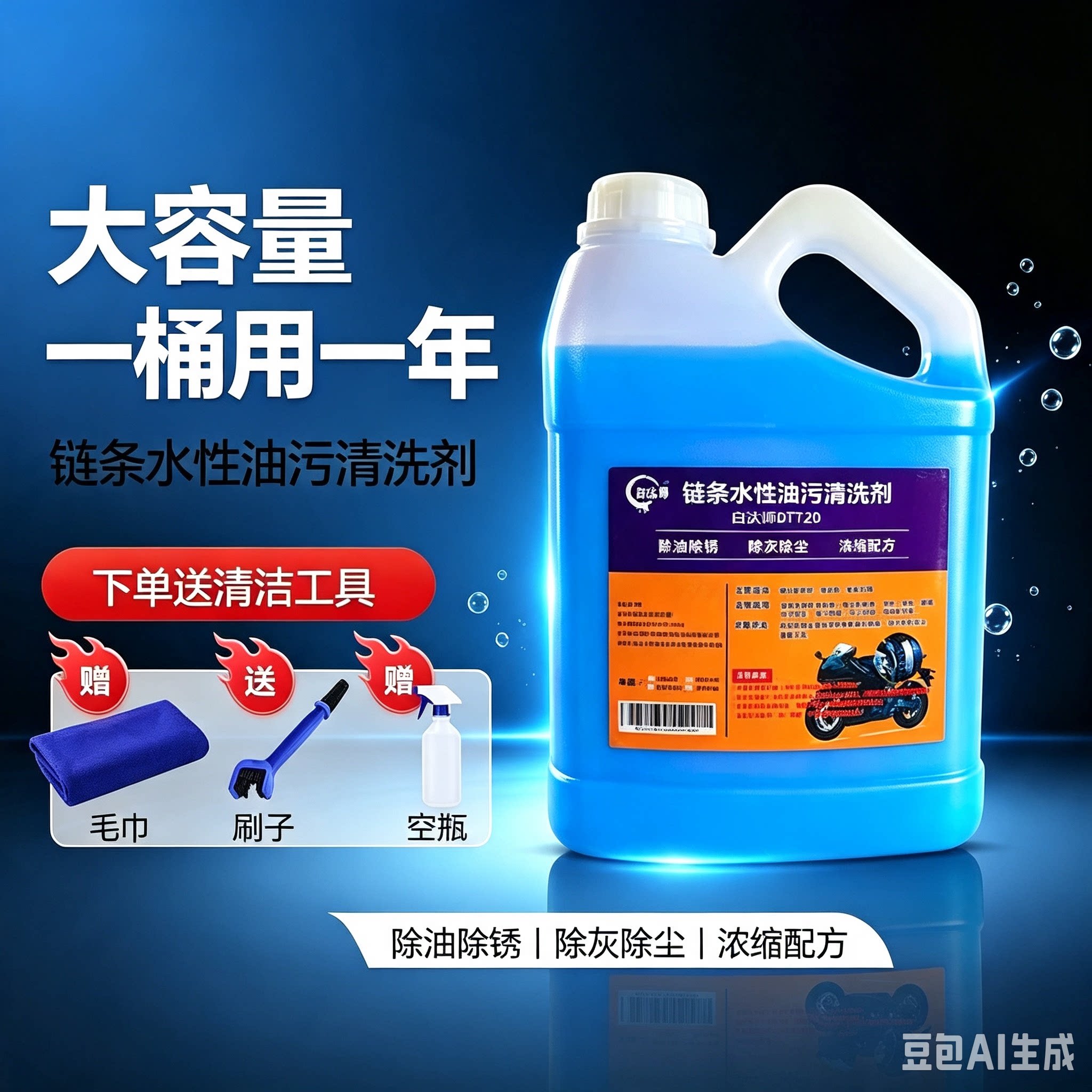 白汰师摩托车水性链条清洗剂图片