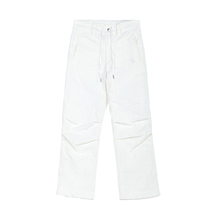 拉链束脚复古宽松简约抽绳阔腿长裤 美式 低腰百搭休闲伞兵裤 54YS