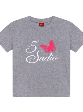 54YS国潮短款正肩短袖T恤字母印花流行百搭美式修身夏季