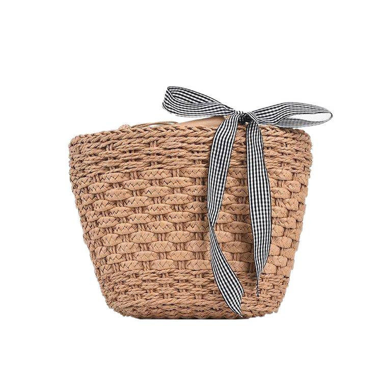 新品2021新款草编包韩版百搭手工编织包 女单肩休闲海边度假沙滩