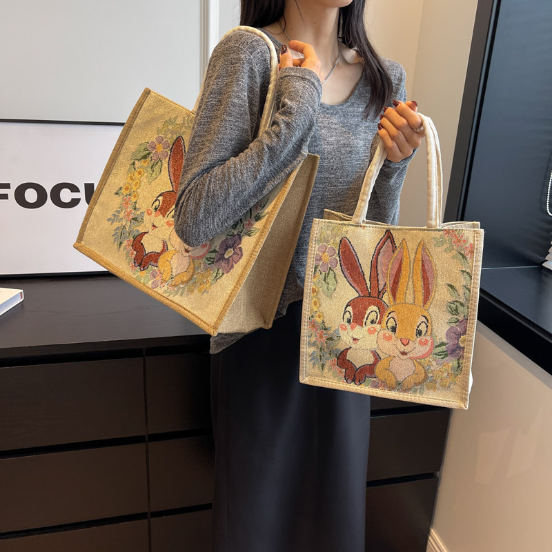 新品帆布包包女手提包2023新款大容量麻布手提袋女ins上班通勤托