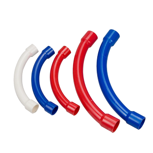 4分20PVC阻燃穿线管电工套管配件大弧度弯90度大月亮弯大弯头