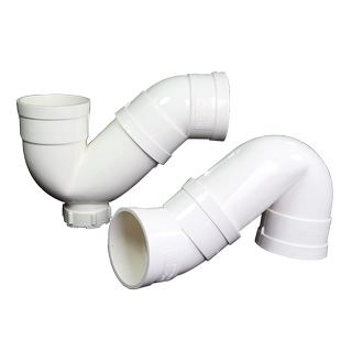PVC存水弯 防臭P弯头S型弯50带检查口75接头P型110下水管配件大全