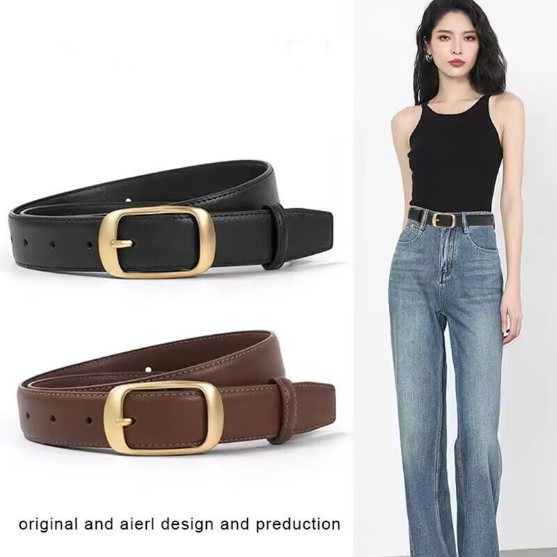 女士真皮皮带时尚百搭新款裤带舒适针扣打眼装饰腰带牛仔裤简约,服饰配件/皮带/帽子/围巾,腰带/皮带/腰链,淘宝优惠券,粉丝福利购,淘宝优惠卷