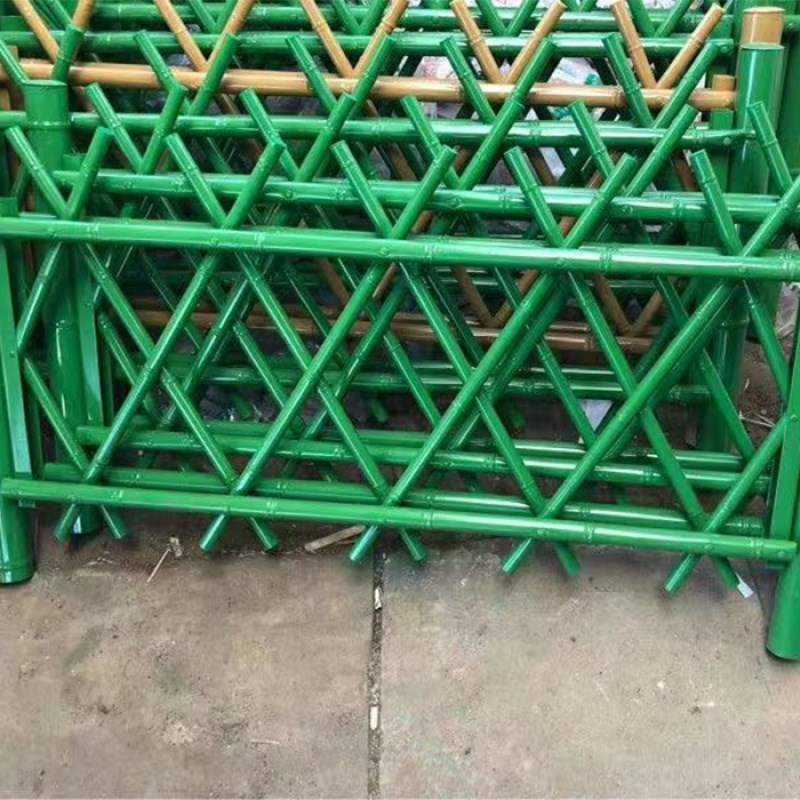 不锈钢仿竹护栏隔离栏杆竹艺栅栏新农村篱笆栏杆公园家庭苗圃围栏