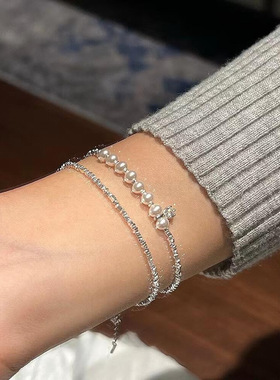 源1000+！现89.9起！碎银子珍珠手链 四季百搭 喜欢品质的可以入