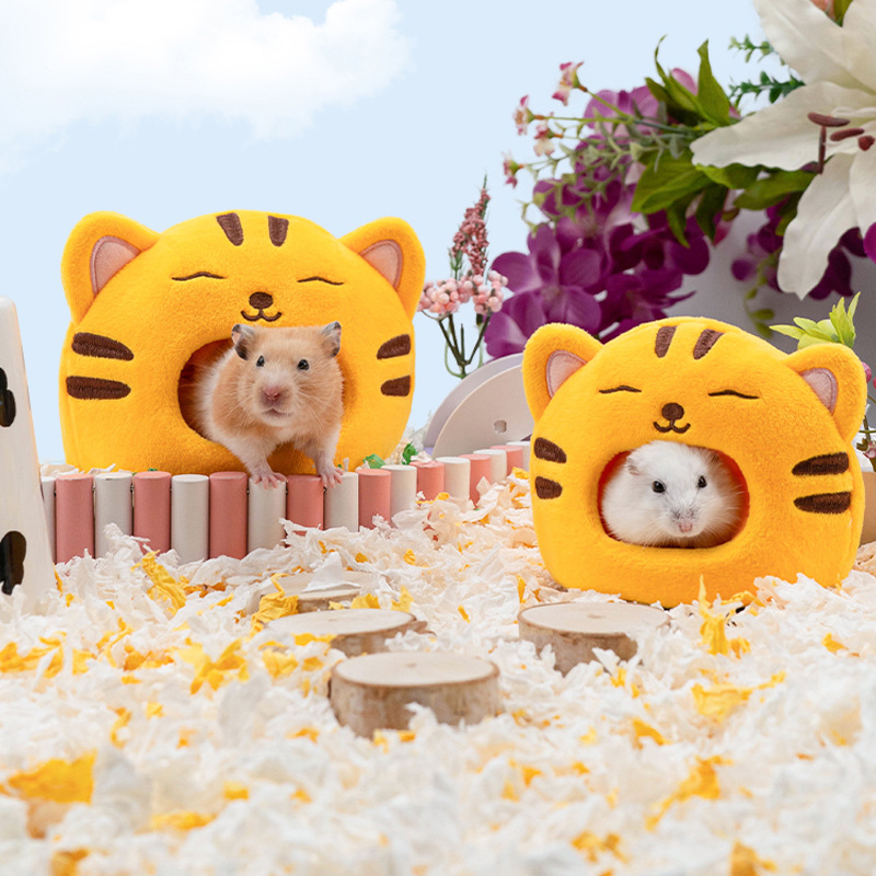 仓鼠过冬保暖棉窝躲避小屋冬天造景用品金丝熊荷兰猪花枝睡窝玩具