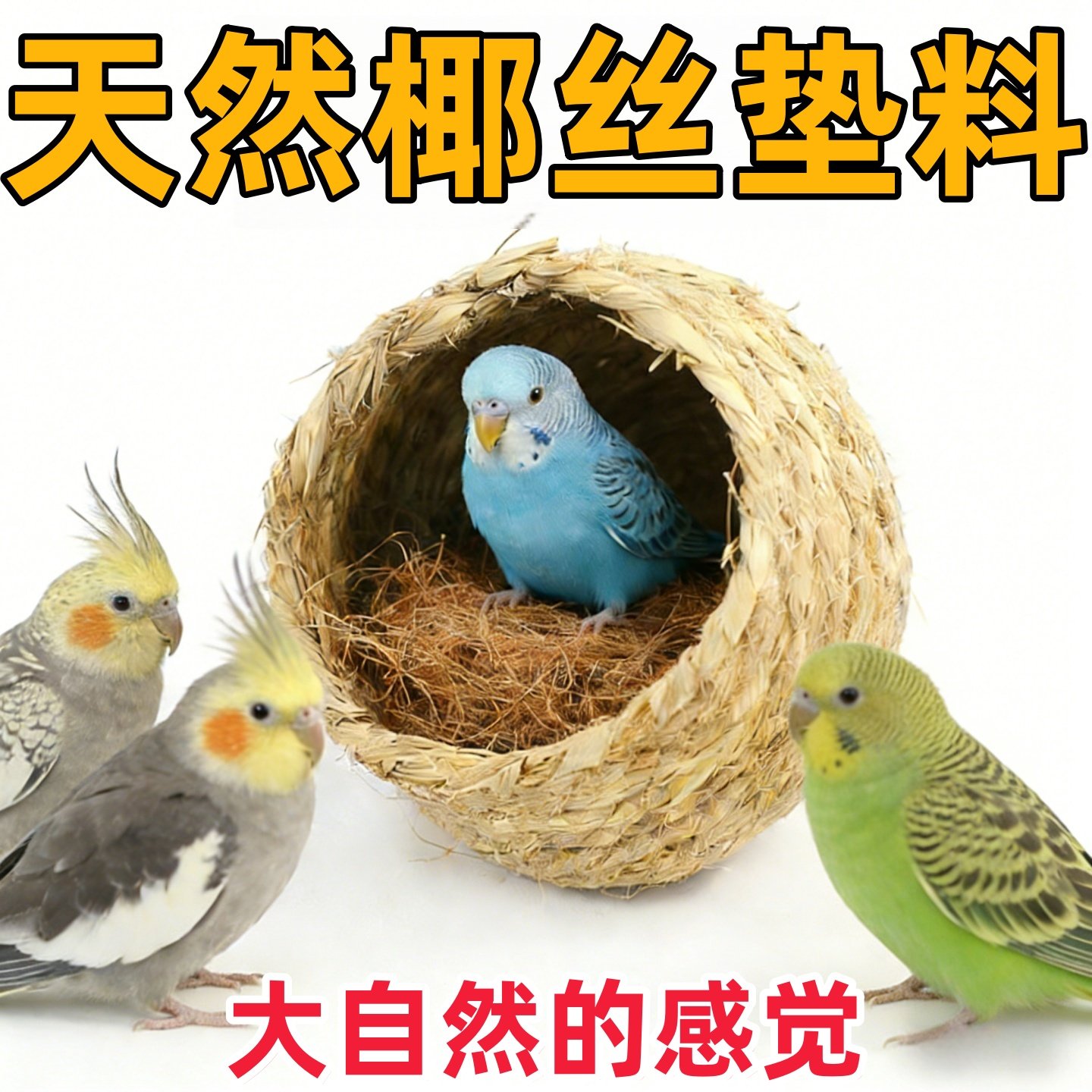 鹦鹉天然椰丝垫料鸟窝保暖防潮干爽透气吸湿四季通用小鸟繁殖鸟巢,宠物/宠物食品及用品,鸟窝,淘宝优惠券,粉丝福利购,淘宝优惠卷