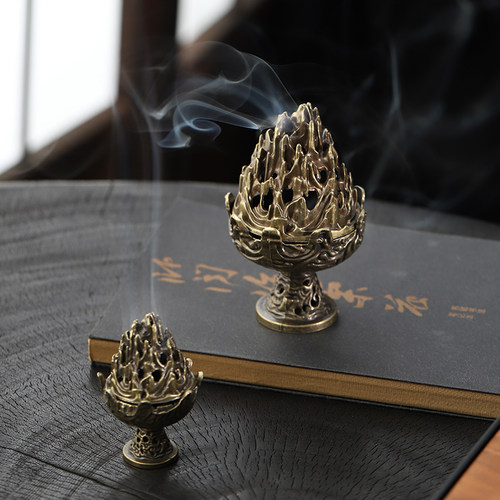 铭艺多瓷合金博山香炉复古熏香炉