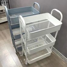 置物架多层收纳架小型窄杂物办公室落地架子柜子带轮可移动收纳