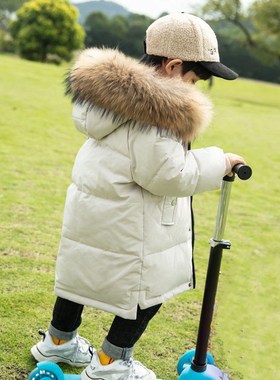 英国next dears男童羽绒服女童中长款宝宝韩版双面穿儿童加厚外套