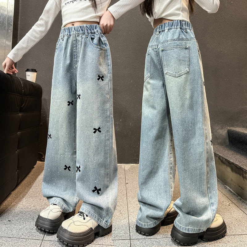 女童裤子春秋2025新款春