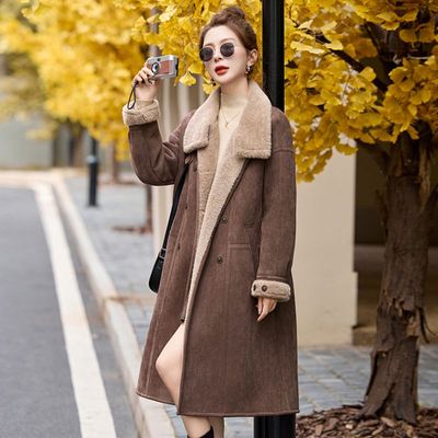 爆款羊羔毛皮毛一体外套