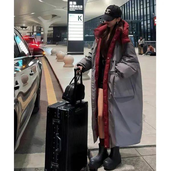 2024过膝长款冬季新款加厚双面穿中长款羽绒服鸭绒两面穿加长版,女装/女士精品,羽绒服,淘宝优惠券,粉丝福利购,淘宝优惠卷