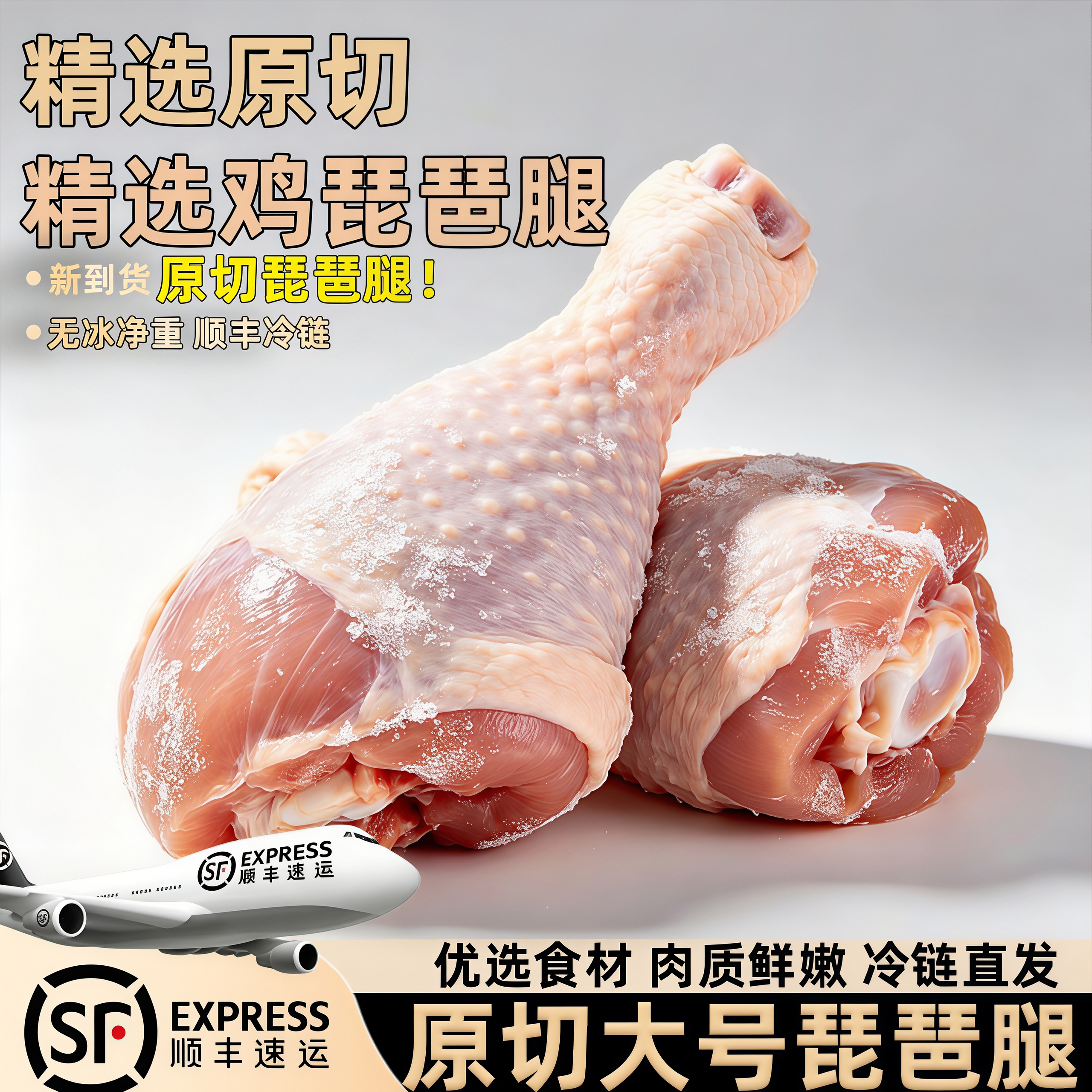 琵琶腿冷冻大只鸡腿生鲜商用批发