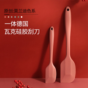 奶油抹刀莫兰迪牛油搅拌蛋糕铲刀耐高温烘焙硅胶刮刀 大号一体式