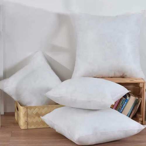 靠垫芯涤棉靠背芯PP棉方枕芯乳白色靠枕芯高弹三维螺旋纤维抱