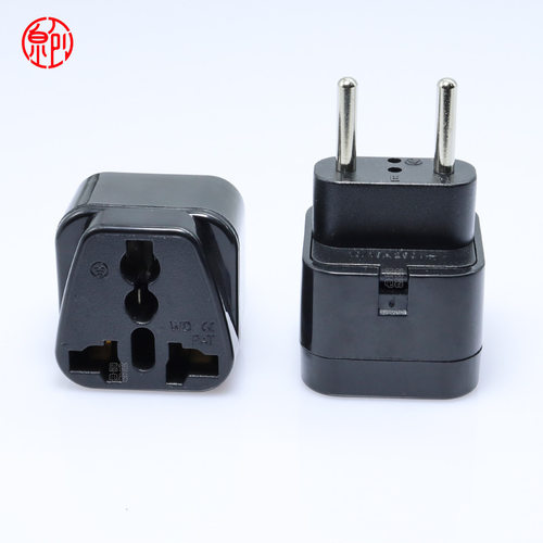 嵌入式欧式插头欧规转换插头巴西转接头南美洲俄罗斯WD-9C