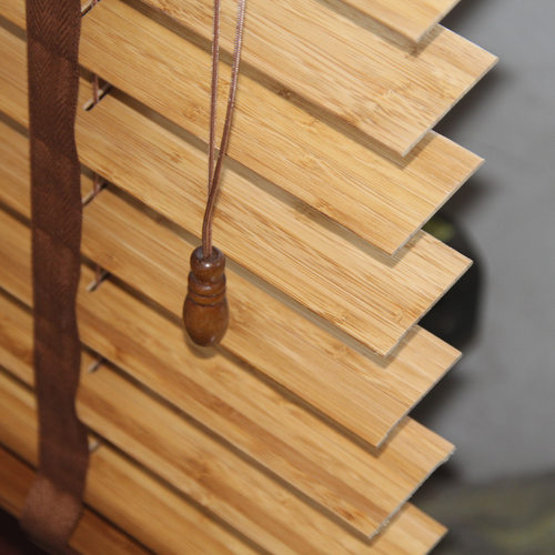 厂家直销卧室隔热遮光阳台卫生间防水UV烤漆椴木竹木实木百叶窗