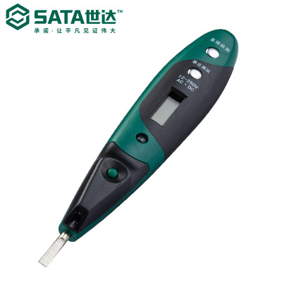 Sata/世达五金工具双色带照明灯数显测电笔62602