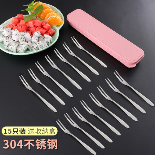 304不锈钢水果叉套装西瓜叉