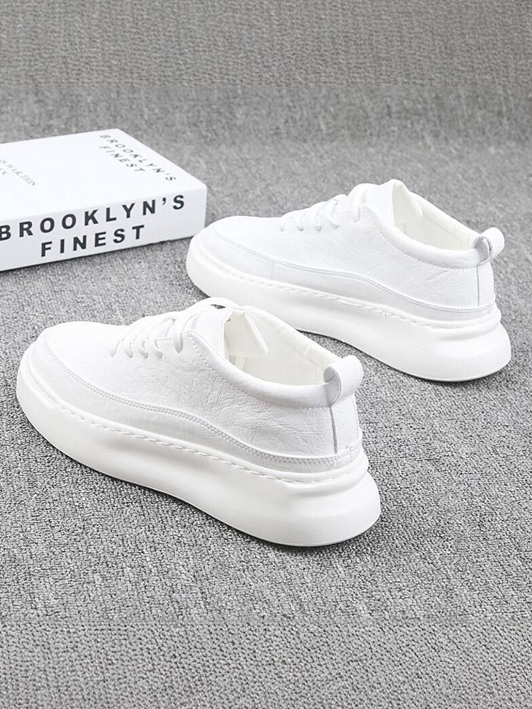潮牌新款韩版时尚百搭轻便软底小白鞋男士潮流内增高运动休闲板鞋