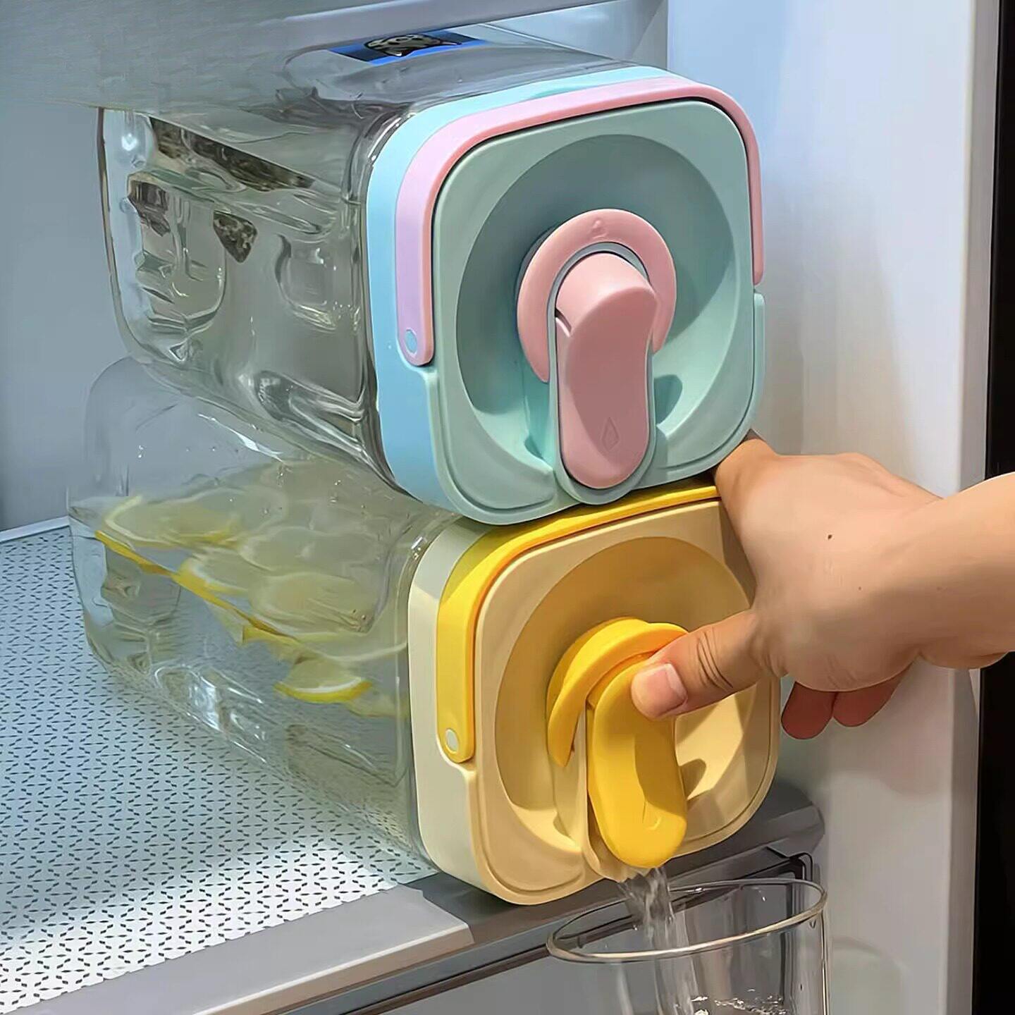 冰箱冷饮桶带龙头大容量冰水壶食品级家用冷藏凉水壶大容量冷水壶