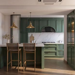 定制厨房橱柜门板实木衣柜门自装牛油果绿酒柜门玻璃门鞋柜门定做